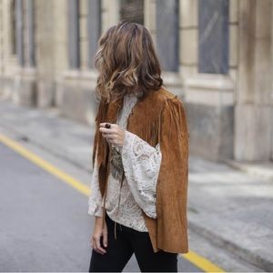 Zara blogger fav leather cape coat